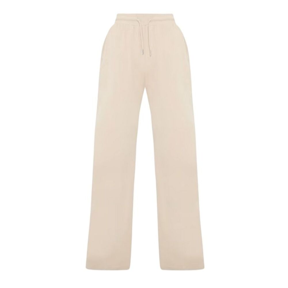 I Saw It First Womens/Ladies Ribbed Wide Leg Sweatpants / Stone
